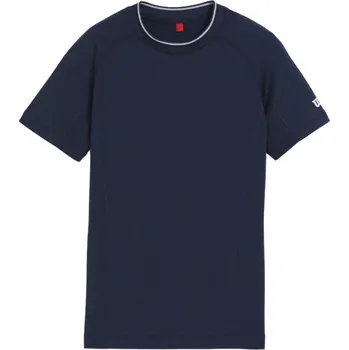 Pánské tričko Chlapecká trička Wilson Kids Team Seamless Crew - classic navy Modrý (S)