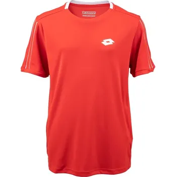 Pánské tričko Chlapecká trička Lotto Squadra B II Tee PL - cliff red Červený (S)