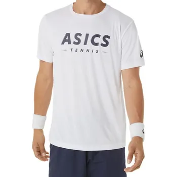 Pánské tričko Pánské tričko Asics Court Tennis Graphic tee - brilliant white Bílý (S)