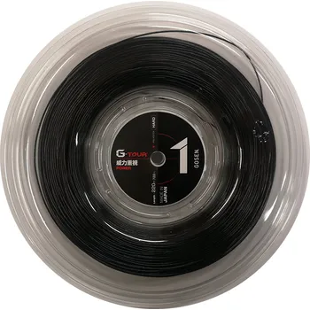 Struna na výplet tenisové rakety Tenisový výplet Gosen G-Tour 1 (220 m) - black Černý (1.30)