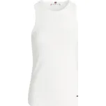 Dámský tenisový top Tommy Hilfiger Slim Rib Tank Bílý (XS)