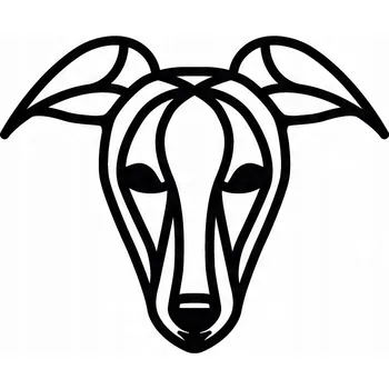 Obraz Nástěnná dekorace Whippet - nástěnná dekorace, obraz, geometrický, prolamovaný