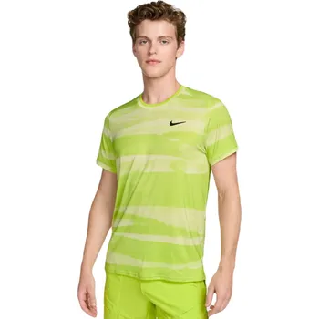 Pánské tričko Pánské tričko Nike Court Advantage Dri-Fit Tennis Print Zelený (M)