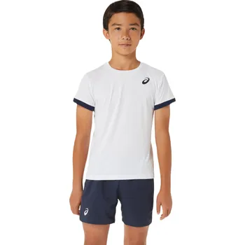 Pánské tričko Chlapecká trička Asics Tennis Short Sleeve Top Bílý (S)