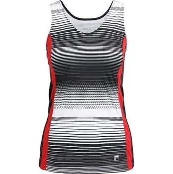 Dámský tenisový top Fila Top Taria - black/white stripe Vícebarevný (XS)