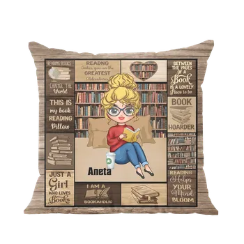 Polštář Polštář - Jen holka, která miluje knihy 2 40cm x 40cm