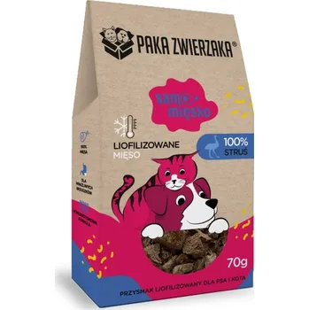 Pamlsek pro psa Paka Zwierzaka Lyofilizovaná pochoutka Samo Mięsko PŠTROS 70 g