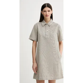 Dámské šaty Džínové šaty Marc O'Polo béžová barva, mini, 5000005838 01X, vel. S