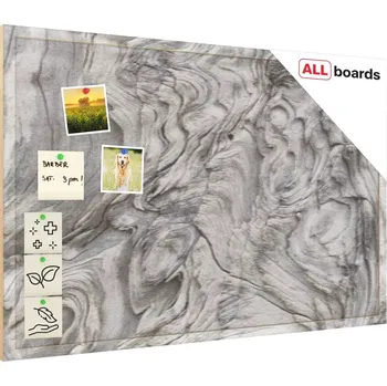 Allboards Korková tabule s potiskem ZKAMEŇELÉ DŘEVO 90x60 cm, dřevěný rám, TK96D_00111