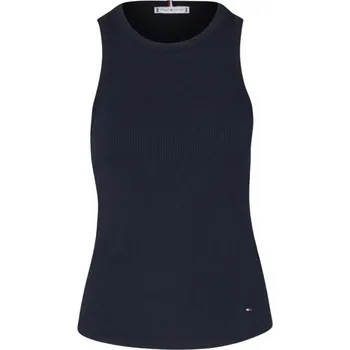 Dámský tenisový top Tommy Hilfiger Slim Rib Tank Modrý (L)