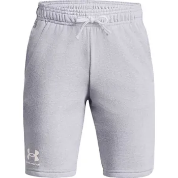 Chlapecké oblečení Chlapecké kraťasy Under Armour Boys' UA Rival Terry - mod gray light heather/white Šedý (XL)