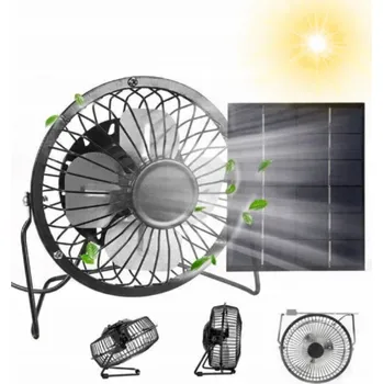 Zabezpečení domácnosti SOLÁRNÍ PŘENOSNÝ KEMPINGOVÝ VĚTRÁČEK PRO KEMPOVÁNÍ