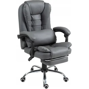 GIOSEDIO Kancelářská otočná židle s podnožkou ŠEDÁ