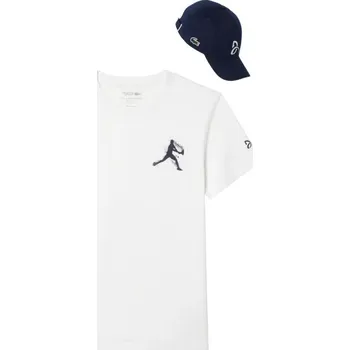 Pánské tričko Pánské tričko Lacoste Tennis x Novak Djokovic Pack Bílý (S)