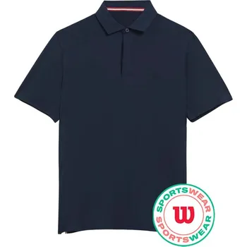 Pánské tričko Pánské tenisové polo tričko Wilson League Modrý (S)