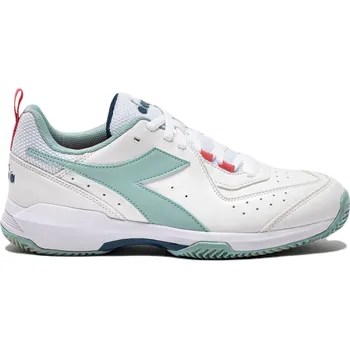 Dámská tenisová obuv Dámská obuv Diadora S.Challenge 5 Sl Clay - white/surf spray/legion blue Bílý (40,5)