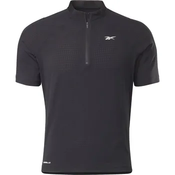 Pánské tenisové polo tričko Reebok Les Mills Zip Polo M - black Černý (S)