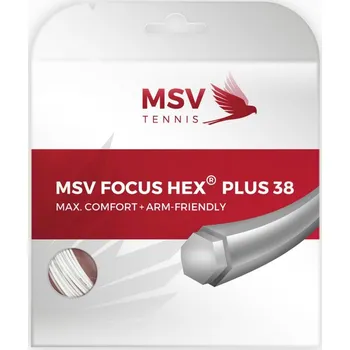 Raketový sport Tenisový výplet MSV Focus Hex Plus 38 (12 m) - white Bílý (1.15 mm)