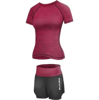 Dámské legíny Merco Runner Short 2W fitness set plum Velikost oblečení: L