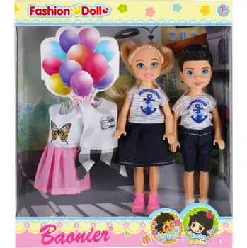 Doplněk pro panenku HRAČKY pro DĚTI PANENKY malé 15 cm s PŘÍSLUŠENSTVÍM 2 kusy MEGA CREATIVE