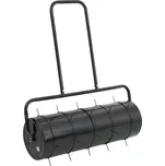 Zahradní válec na trávník s provzdušňovacími svorkami černý 63 l železo a ocel Černá 3308006