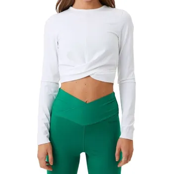 Dámské tričko Dámské tričko (dlouhý rukáv) Björn Borg Cross Long Sleeve - brilliant white Bílý (L)