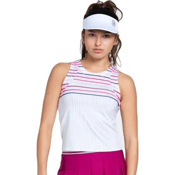 Dámský tenisový top Lucky in Love The Berry Buzz Bílý (M)