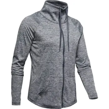 Dámská mikina Dámská tenisová mikina Under Armour Women's UA Tech Twist Full Zip - black/white Šedý (L)