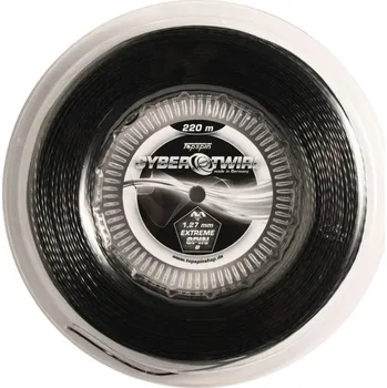 Struna na výplet tenisové rakety Tenisový výplet Topspin Cyber Twirl (220m) Černý (1.27 mm)