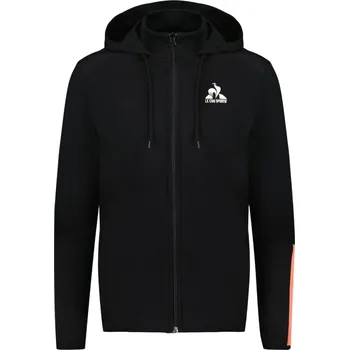 Pánská mikina Pánská tenisová mikina Le Coq Sportif Training SP Full Zip Hoody N°2 M - black/orange perf Černý (XL)
