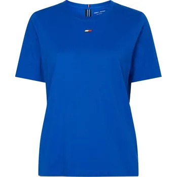 Dámské tričko Dámské tričko Tommy Hilfiger Regular Tape Tee - kettle blue Modrý (XS)