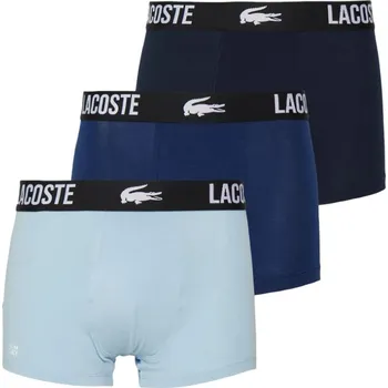 Boxerky Pánské boxerky Lacoste Cotton Strech Trunk 3P - navy blue/methylene-creek Vícebarevný (S)