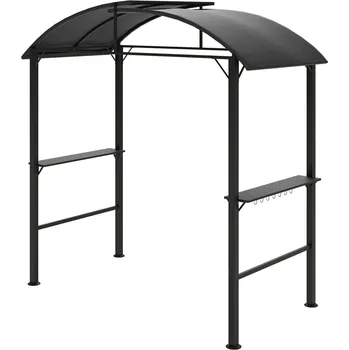 Zahradní altán Zahradní altán s dvojitou střechou, 233 x 110 x 235 cm | tmavě šedý