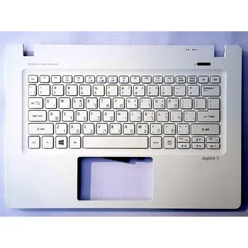 Náhradní klávesnice pro notebook Klávesnice s opěrkou zápěstí Acer Aspire V3-331 V3-371 bílá US/hebrejská