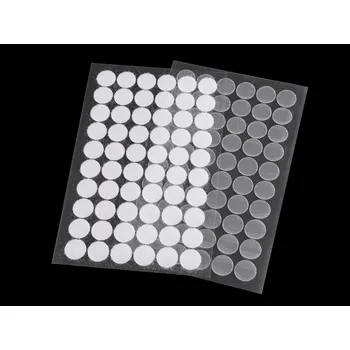 Zip Suchý zip samolepicí kolečka Ø15 mm transparentní, malé, transparent