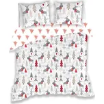 BEDTEX Francouzské bavlněné povlečení Vánoční les 220x200 cm / 70x90 cm