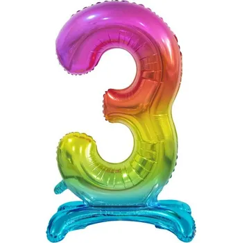 Balónek Narozeninový balónek k postavení – dekorativní duhový