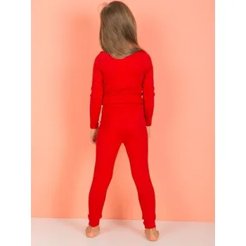 Dívčí kalhoty Červené hladké legíny pro dívky