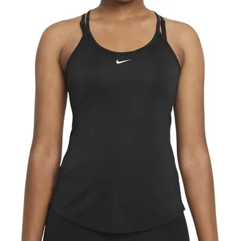 Dámské oblečení Dámský tenisový top Nike Dri-Fit One Elastika Standard Fit Tank W Černý (XL)