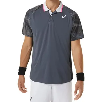 Pánské tričko Pánské tenisové polo tričko Asics Court Graphic - carrier grey Šedý (L)