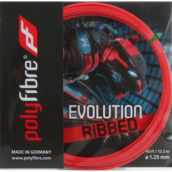Struna na výplet tenisové rakety Tenisový výplet Polyfibre Evolution Ribbed (12,2 m) Červený (1.25 mm)