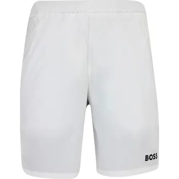 Pánské kraťasy Pánské tenisové kraťasy BOSS x Matteo Berrettini Stretch-Poplin Shorts with Contrast Logo Bílý (XL)