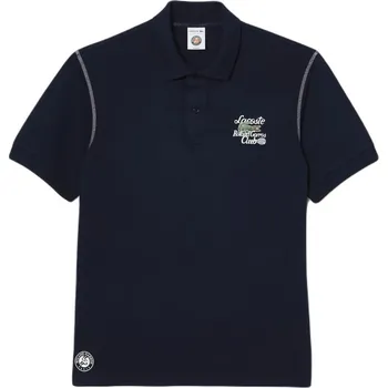 Pánské tričko Pánské tenisové polo tričko Lacoste Sport Roland Garros Edition Pique - blue marine Modrý (S)