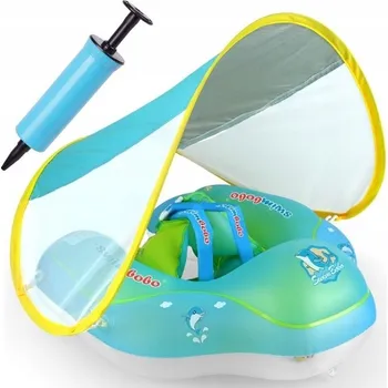 Nafukovací kruh Plavací kruh BNTrade modrý se stříškou pro děti 6-30 měsíců