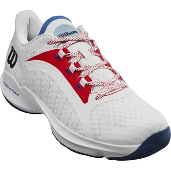 Pánská tenisová obuv Padelová obuv Wilson Hurakn Pro W White/Red/Blue Velikost dámské obuvi Wilson: UK 7| EU 40 2/3| CM 25,5