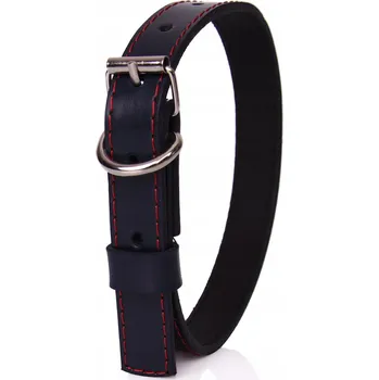 Obojek pro psa Kožený obojek pro psa 2 cm pohodlný odolný přírodní TMAVĚ MODRÝ M