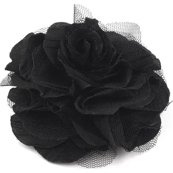 Náramek Brož / ozdoba růže Ø9 cm, malé, 3 černá