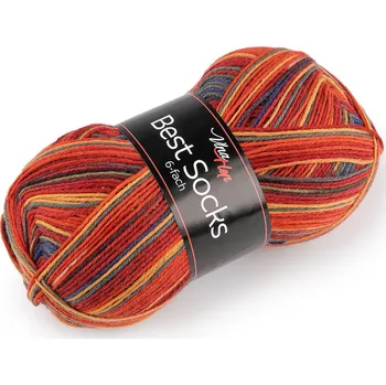 Příze Pletací příze Best socks / ponožkovka 150 g, barva 10 (7375) červená