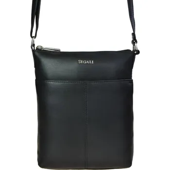SEGALI Dámská kožená taška přes rameno SG-27001 černá