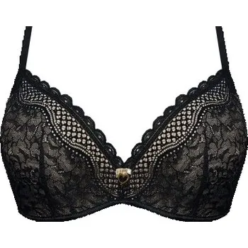 Podprsenka Push-up podprsenka Nipplex Clarisa - bez kostice Černo-béžová 65E